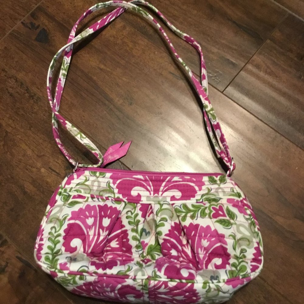 Vera Bradley Bag In Julep Tulip Pink Purse Floral Handbag CrossBody Retired